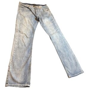 Helix Womens Slim Straight Jeans 32x34 Light Wash Stretch Denim Pants